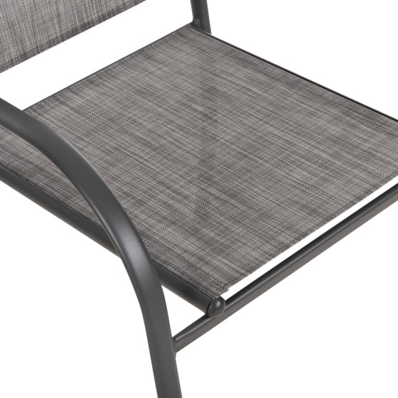 OUTDOOR DINING SET 5PCS REDAN HM21223 TABLE & 4 ARMCHAIRS IN GREY