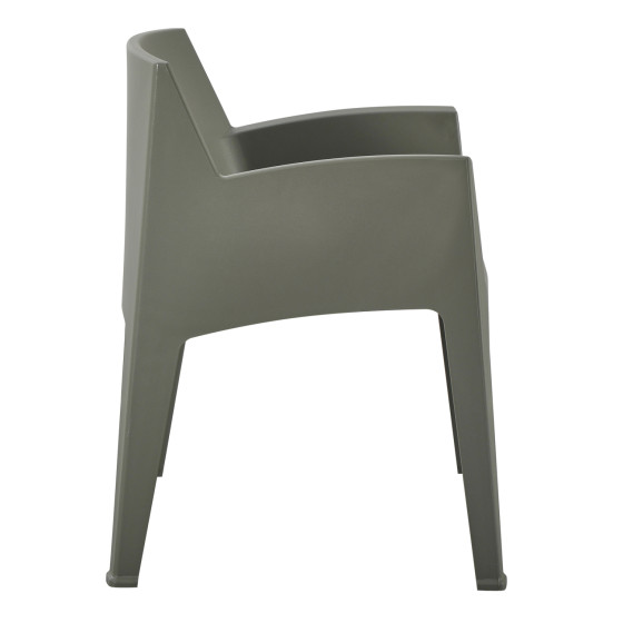 POLYPROPYLENE ARMCHAIR SLEEK HM6370.05 DARK OLIVE GREEN 68x63x82.5Hcm.