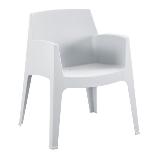 POLYPROPYLENE ARMCHAIR SLEEK HM6370.01 WHITE 68x63x82.5Hcm.