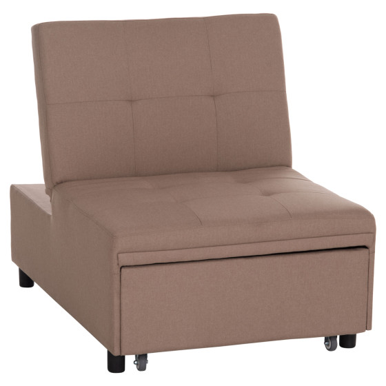 LOUNGE CHAIR-BED LIBRE HM3295.03 BEIGE FABRIC 75x106x87Hcm.