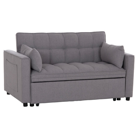 SOFA BED 2-SEATER BORG HM3289.11 GREY FABRIC 140x75x89Hcm.