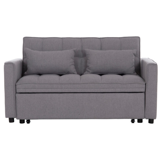 SOFA BED 2-SEATER BORG HM3289.11 GREY FABRIC 140x75x89Hcm.