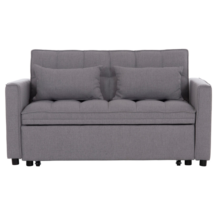 ΚΑΝΑΠΕΣ ΚΡΕΒΑΤΙ 2-ΘΕΣΙΟΣ BORG HM3289.11 ΓΚΡΙ ΥΦΑΣΜΑ 140x75x89Υεκ