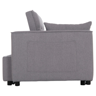 ΚΑΝΑΠΕΣ ΚΡΕΒΑΤΙ 2-ΘΕΣΙΟΣ BORG HM3289.11 ΓΚΡΙ ΥΦΑΣΜΑ 140x75x89Υεκ