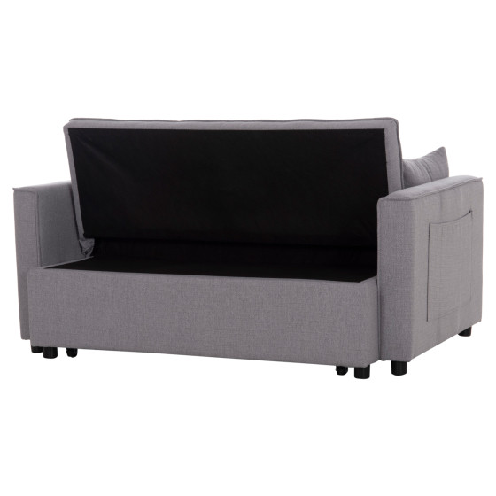SOFA BED 2-SEATER BORG HM3289.11 GREY FABRIC 140x75x89Hcm.
