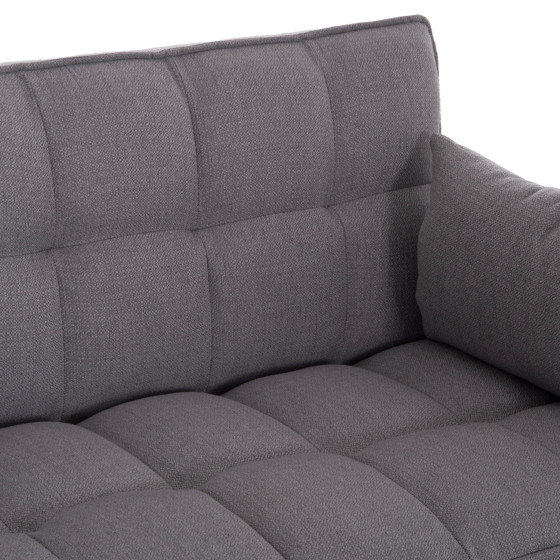 SOFA BED 2-SEATER BORG HM3289.11 GREY FABRIC 140x75x89Hcm.