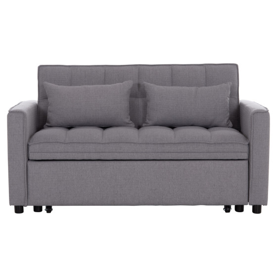 ΚΑΝΑΠΕΣ ΚΡΕΒΑΤΙ 2-ΘΕΣΙΟΣ BORG HM3289.01 ΓΚΡΙ ΥΦΑΣΜΑ 140x75x89Υεκ