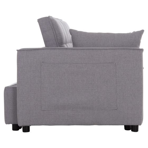 SOFA BED 2-SEATER BORG HM3289.01 GREY FABRIC 140x75x89Hcm.