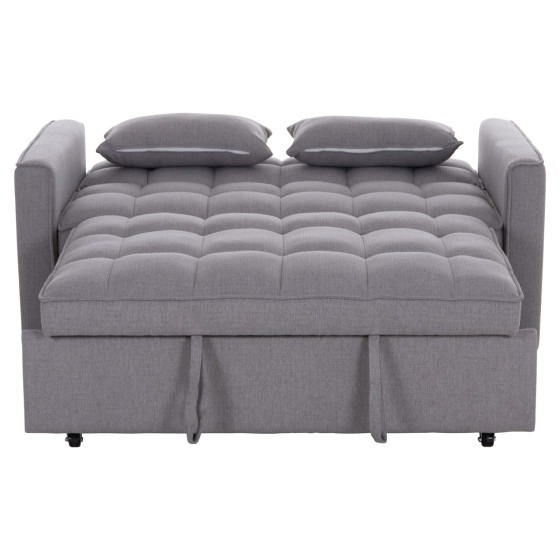 ΚΑΝΑΠΕΣ ΚΡΕΒΑΤΙ 2-ΘΕΣΙΟΣ BORG HM3289.01 ΓΚΡΙ ΥΦΑΣΜΑ 140x75x89Υεκ