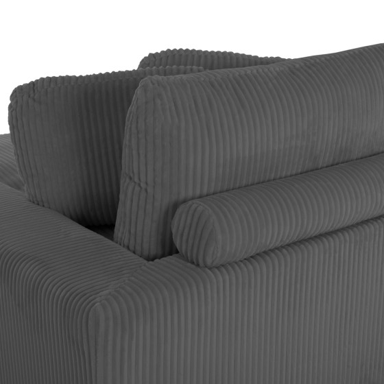 CORNER SOFA RIGHT CRANFIELD HM3287.01R GREY CORD FABRIC 315x167(corner)x67Hcm.