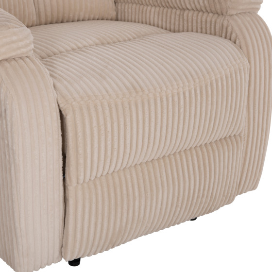 ARMCHAIR RELAX DIONI HM3296.12 BEIGE CORD FABRIC 85x90x100Hcm.