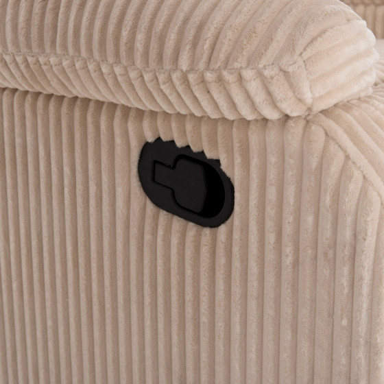 ARMCHAIR RELAX DIONI HM3296.12 BEIGE CORD FABRIC 85x90x100Hcm.