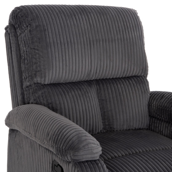 ARMCHAIR RELAX DIONI HM3296.11 GREY CORD FABRIC 85x90x100Hcm.