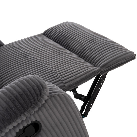 ARMCHAIR RELAX DIONI HM3296.11 GREY CORD FABRIC 85x90x100Hcm.