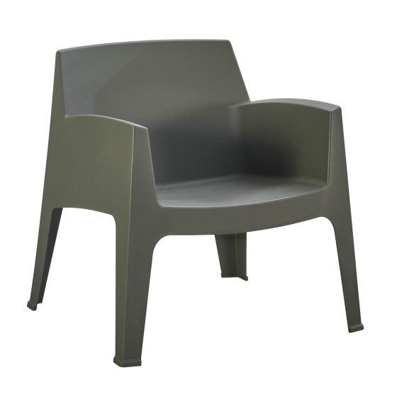 POLYPROPYLENE LOUNGE ARMCHAIR SLEEK HM6365.05 DARK OLIVE GREEN 62x68x73Hcm.
