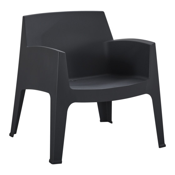 POLYPROPYLENE LOUNGE ARMCHAIR SLEEK HM6365.02 BLACK 62x68x73Hcm.