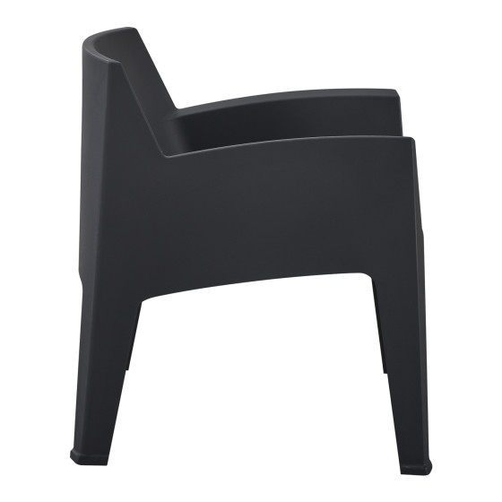 POLYPROPYLENE LOUNGE ARMCHAIR SLEEK HM6365.02 BLACK 62x68x73Hcm.
