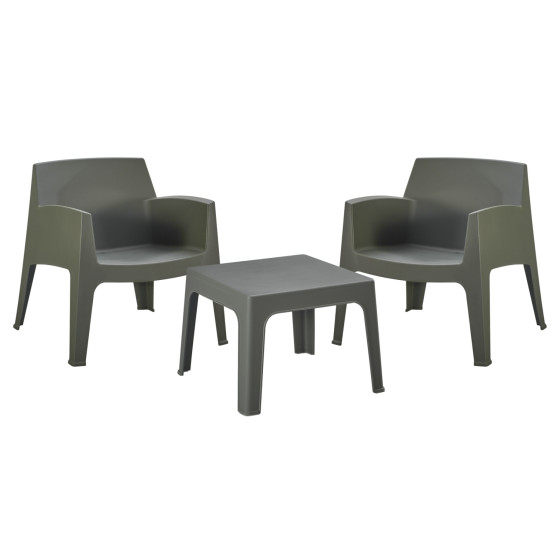 ΣΕΤ LOUNGE 3ΤΜΧ SLEEK HM21274.05 DARK OLIVE GREEN ΠΟΛΥΠΡΟΠΥΛΕΝΙΟ