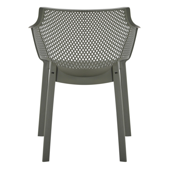 POLYPROPYLENE DINING ARMCHAIR PEGGY HM6368.05 DARK OLIVE GREEN 60x55x79Hcm.