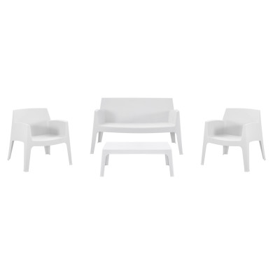 ΣΕΤ LOUNGE 4ΤΜΧ SLEEK HM21275.01 ΛΕΥΚΟ ΠΟΛΥΠΡΟΠΥΛΕΝΙΟ