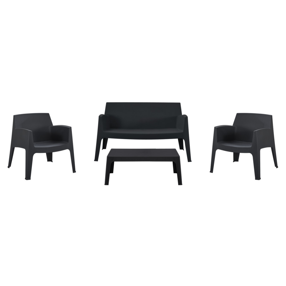 ΣΕΤ LOUNGE 4ΤΜΧ SLEEK HM21275.02 ΜΑΥΡΟ ΠΟΛΥΠΡΟΠΥΛΕΝΙΟ