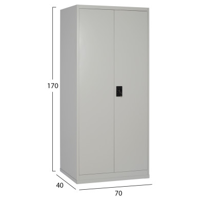 CLOSET 2-LEAF METAL HRONDA HM5748.21 WITH 3 SHELVES & KEYLOCK 70x40x170Hcm.