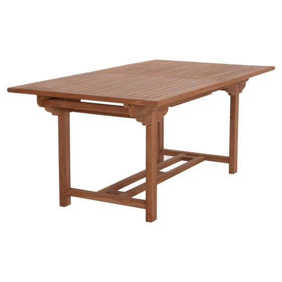 DINING TABLE EXTENDABLE CRANDER HM6376 TEAK WOOD IN NATURAL COLOR 180-240x100x76Hcm.
