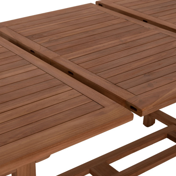 DINING TABLE EXTENDABLE CRANDER HM6376 TEAK WOOD IN NATURAL COLOR 180-240x100x76Hcm.