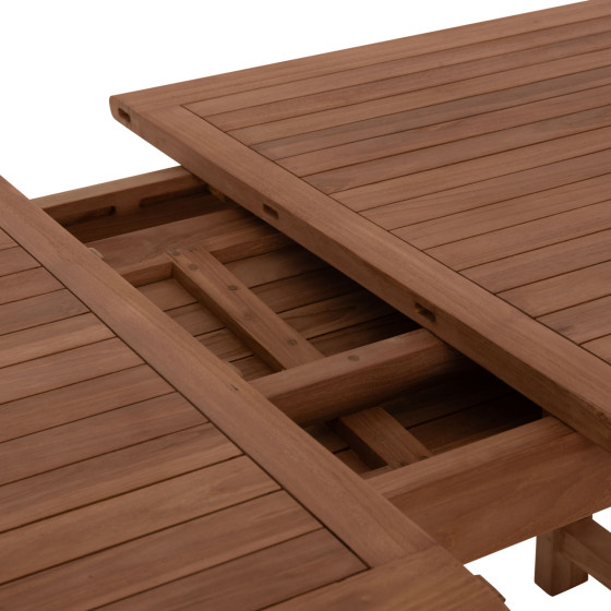 TΡΑΠΕΖΙ ΤΡΑΠΕΖΑΡΙΑΣ ΑΝΟΙΓΟΜΕΝΟ CRANDER HM6376 ΞΥΛΟ TEAK ΣΕ ΦΥΣΙΚΟ 180-240x100x76Υεκ