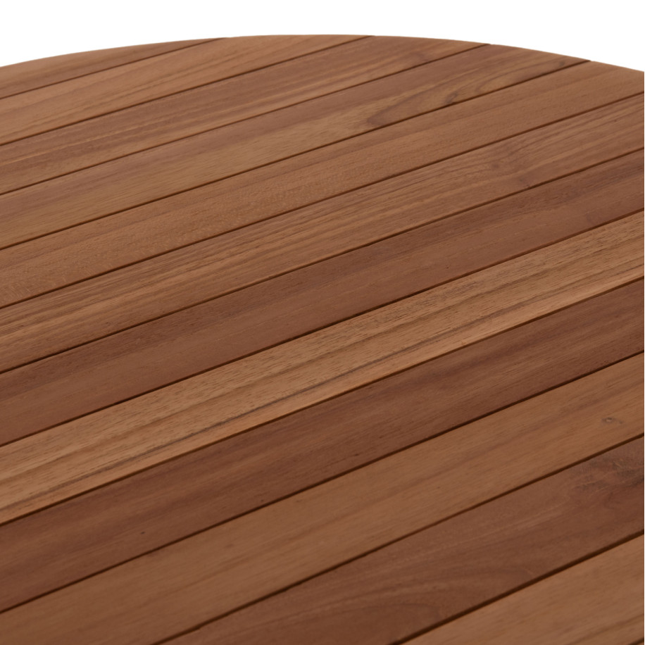 DINING TABLE ROUND DANTE HM6379 TEAK WOOD Φ80x75Hcm.