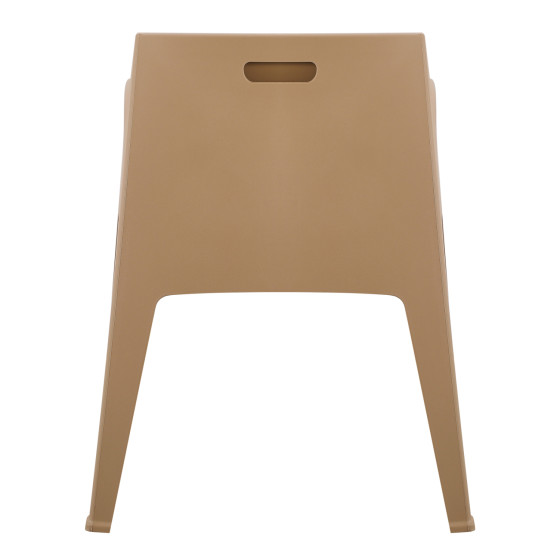 POLYPROPYLENE ARMCHAIR SLEEK HM6370.03 CAPPUCCINO 68x63x82.5Hcm.