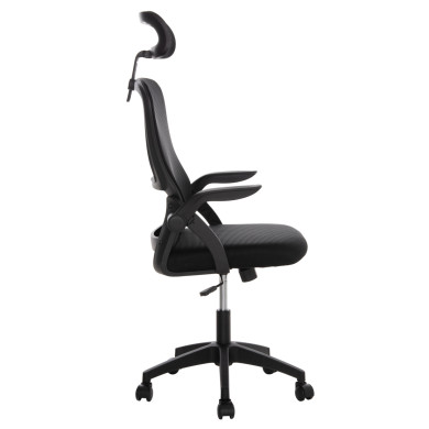 OFFICE CHAIR BLAZER HM1205.01 BLACK MESH FABRIC--BLACK ARMS 60x58x110-130Hcm.