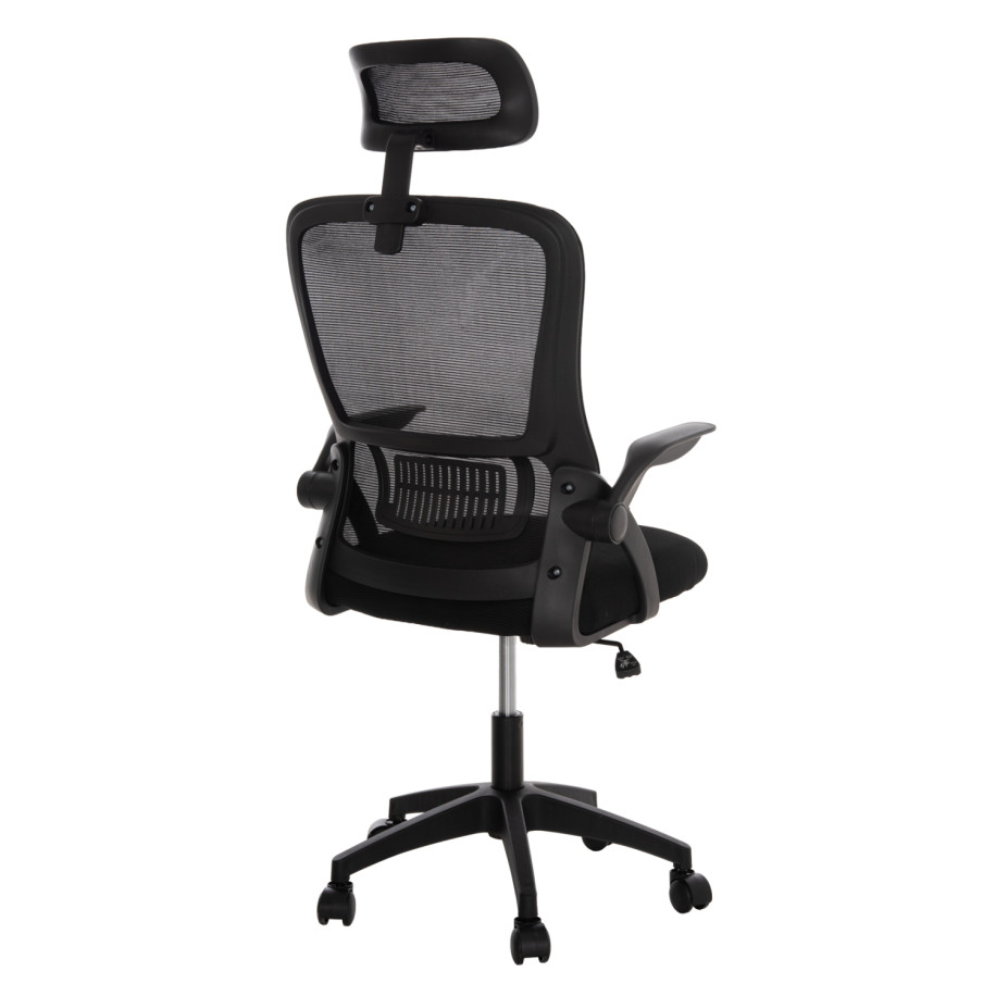 OFFICE CHAIR BLAZER HM1205.01 BLACK MESH FABRIC--BLACK ARMS 60x58x110-130Hcm.
