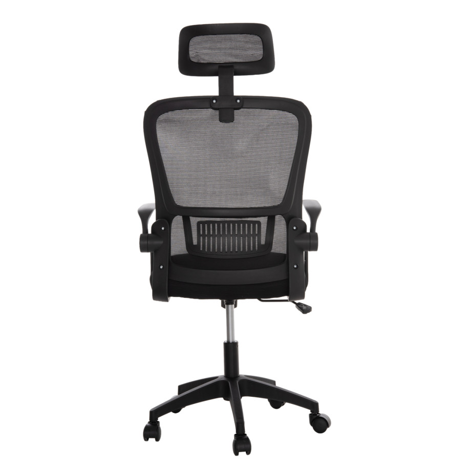 OFFICE CHAIR BLAZER HM1205.01 BLACK MESH FABRIC--BLACK ARMS 60x58x110-130Hcm.