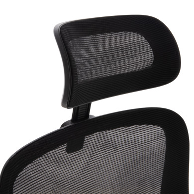 OFFICE CHAIR BLAZER HM1205.01 BLACK MESH FABRIC--BLACK ARMS 60x58x110-130Hcm.