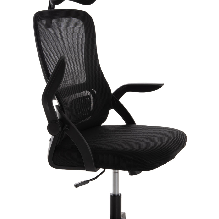 OFFICE CHAIR BLAZER HM1205.01 BLACK MESH FABRIC--BLACK ARMS 60x58x110-130Hcm.