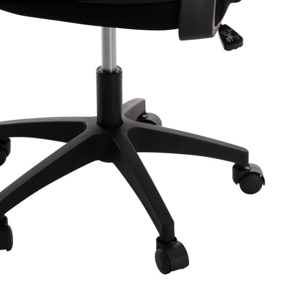OFFICE CHAIR BLAZER HM1205.01 BLACK MESH FABRIC--BLACK ARMS 60x58x110-130Hcm.