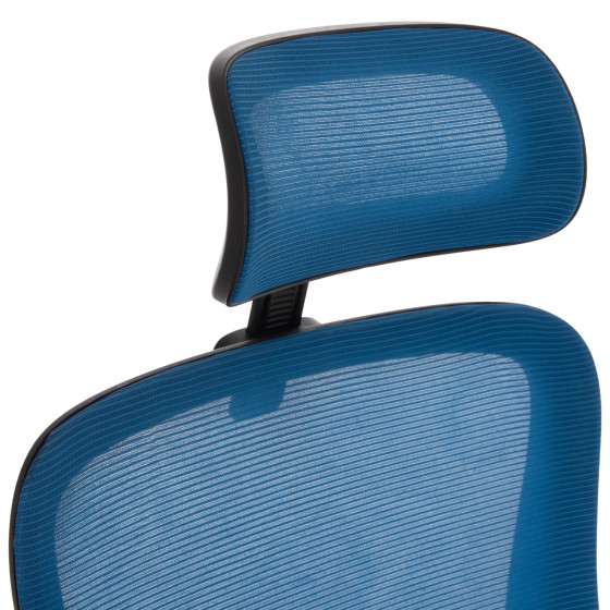 OFFICE CHAIR BLAZER HM1205.03 BLUE MESH FABRIC--BLACK ARMS 60x58x110-130Hcm.