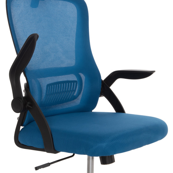 OFFICE CHAIR BLAZER HM1205.03 BLUE MESH FABRIC--BLACK ARMS 60x58x110-130Hcm.