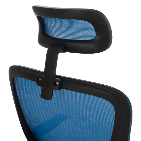 OFFICE CHAIR BLAZER HM1205.03 BLUE MESH FABRIC--BLACK ARMS 60x58x110-130Hcm.