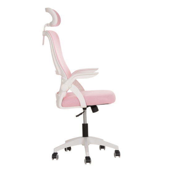 OFFICE CHAIR BLAZER HM1205.04 PINK MESH FABRIC--WHITE ARMS 60x58x110-130Hcm.