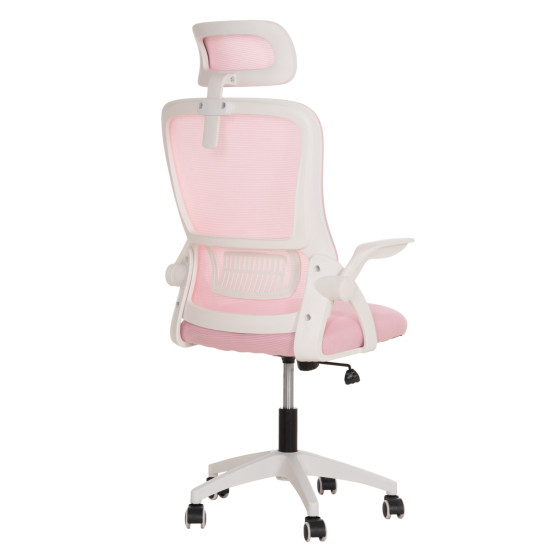 OFFICE CHAIR BLAZER HM1205.04 PINK MESH FABRIC--WHITE ARMS 60x58x110-130Hcm.