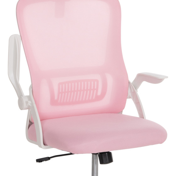 OFFICE CHAIR BLAZER HM1205.04 PINK MESH FABRIC--WHITE ARMS 60x58x110-130Hcm.