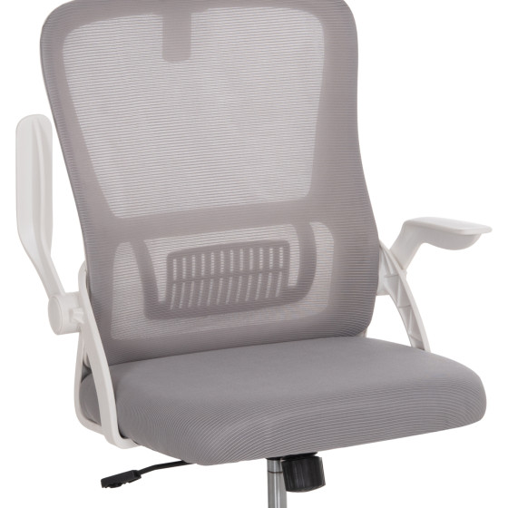 OFFICE CHAIR BLAZER HM1205.02 GREY MESH FABRIC--WHITE ARMS 60x58x110-130Hcm.