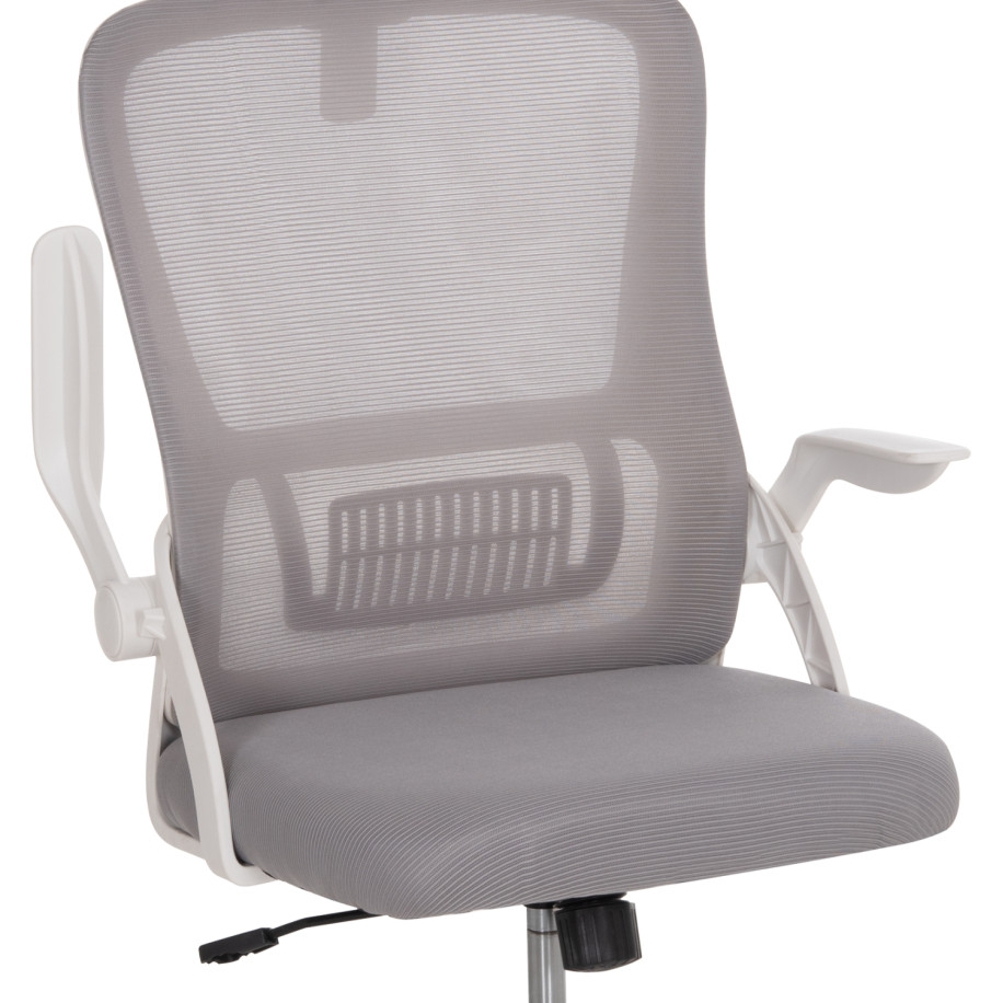 OFFICE CHAIR BLAZER HM1205.02 GREY MESH FABRIC--WHITE ARMS 60x58x110-130Hcm.