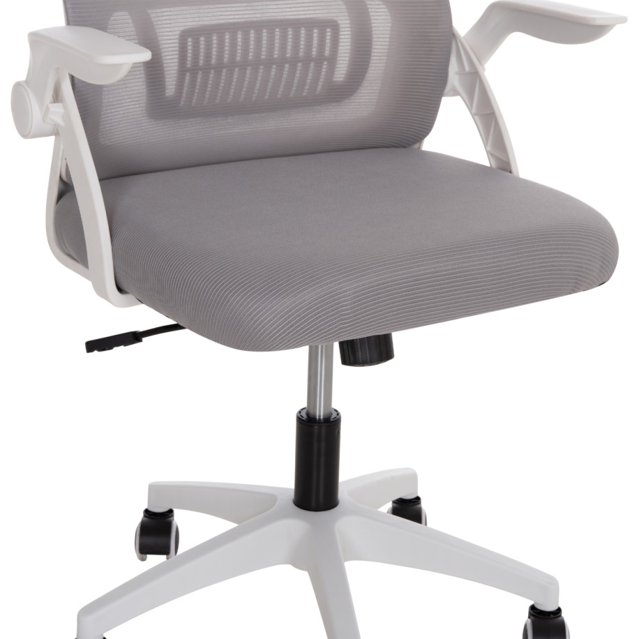 OFFICE CHAIR BLAZER HM1205.02 GREY MESH FABRIC--WHITE ARMS 60x58x110-130Hcm.