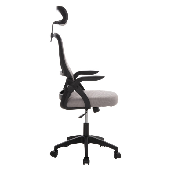 OFFICE CHAIR BLAZER HM1205.05 GREY MESH FABRIC--BLACK FRAME 60x58x110-130Hcm.