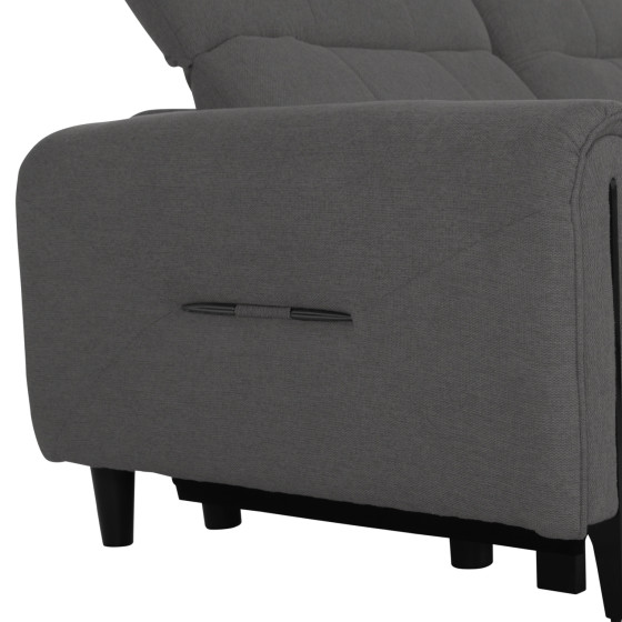 ΓΩΝΙΑΚΟΣ ΚΑΝΑΠΕΣ ΜΕ RECLINE ORACLE HM3290.01 ΓΚΡΙ ΥΦΑΣΜΑ 260x260x90(κάθισμα)x94Υεκ.