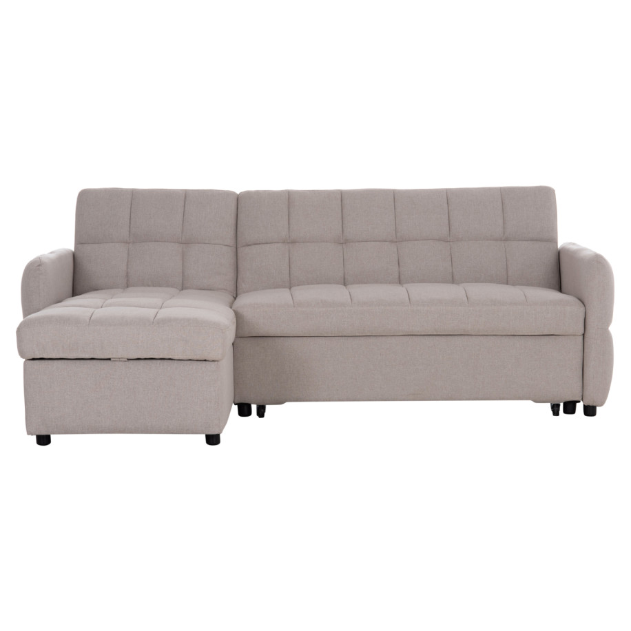 CORNER SOFABED REVERSIBLE NEZU HM3294.02 BEIGE FABRIC 213x145x83Hcm.