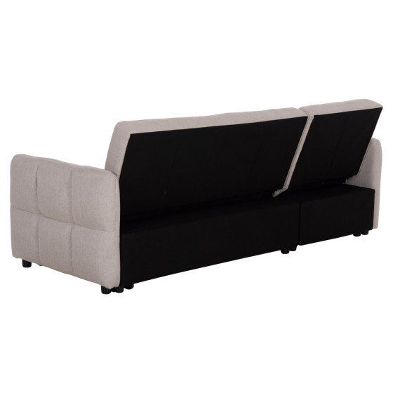 CORNER SOFABED REVERSIBLE NEZU HM3294.02 BEIGE FABRIC 213x145x83Hcm.